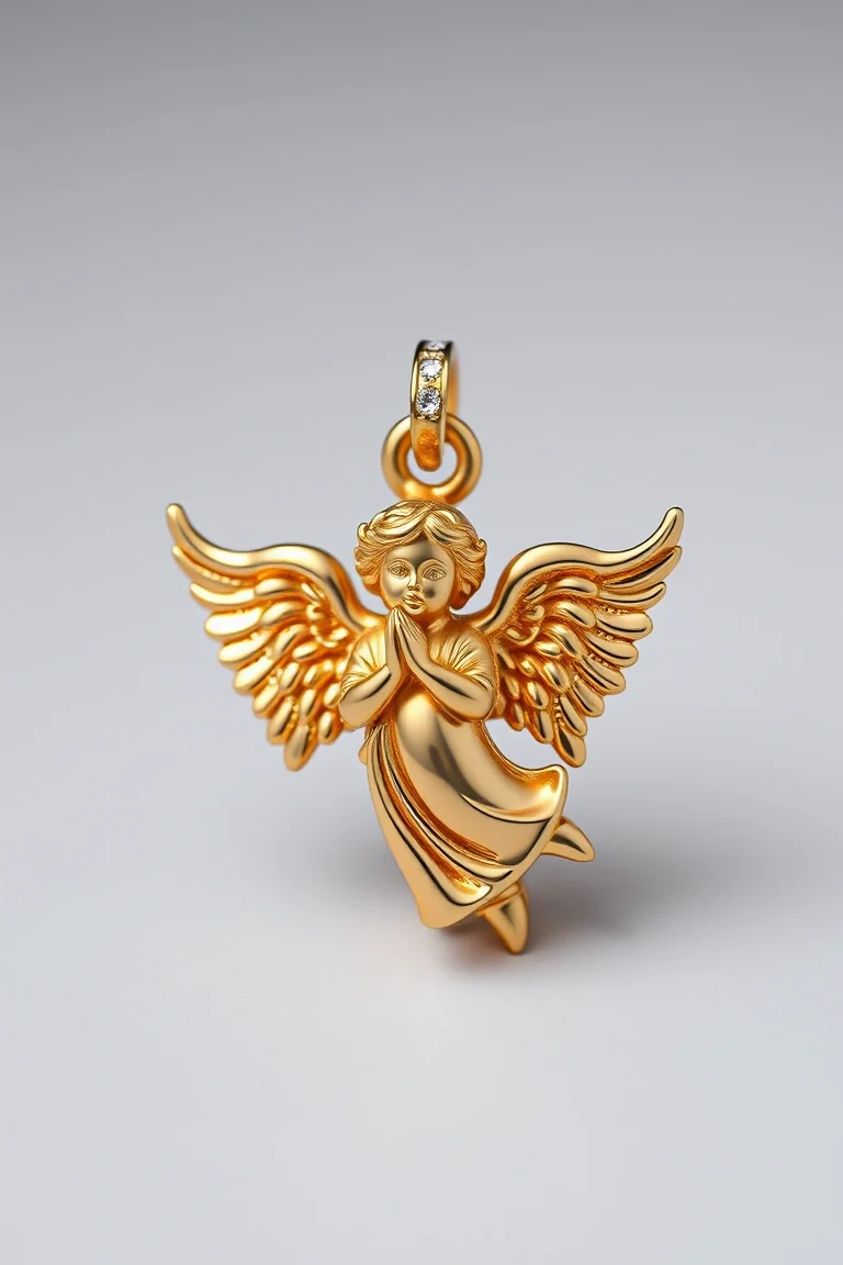 10K Angel Charm