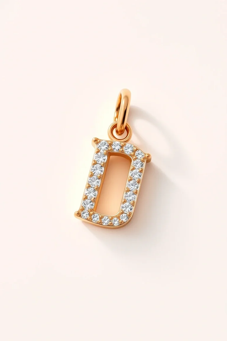 10K Diamond Cut Tweety Initial Charm