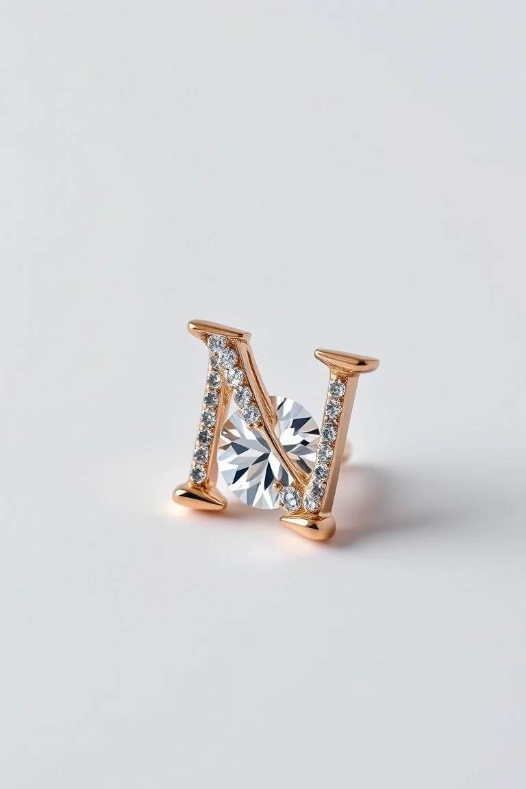 10K Diamond Cut Tweety Initial N