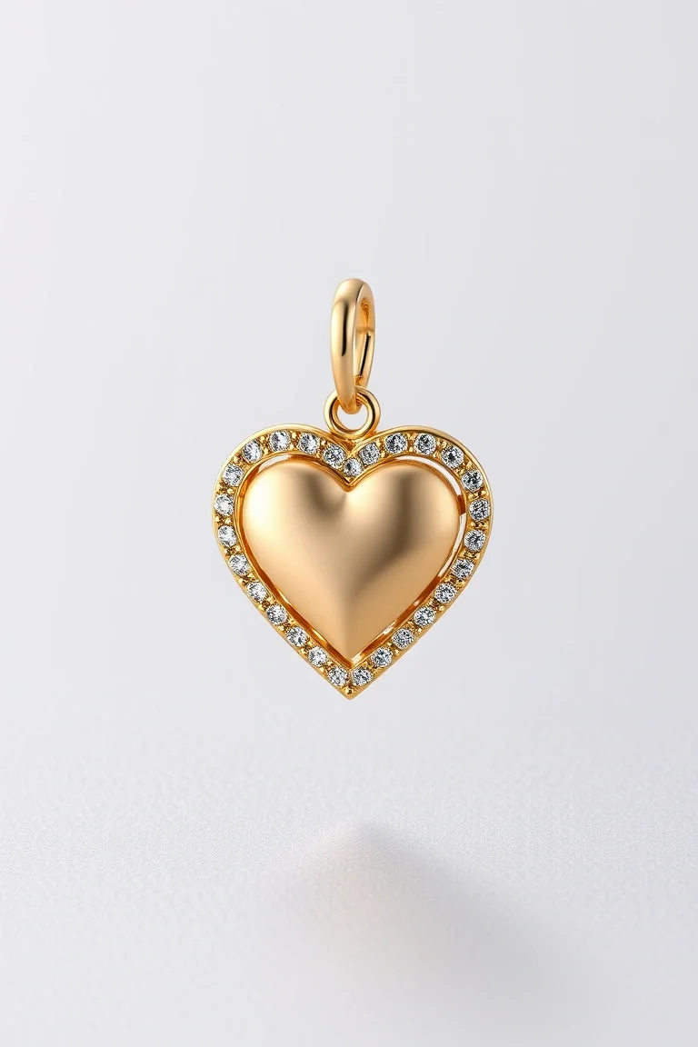 10K Heart Charm