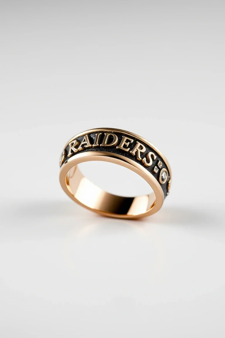10K Polished Band Raiders Ring