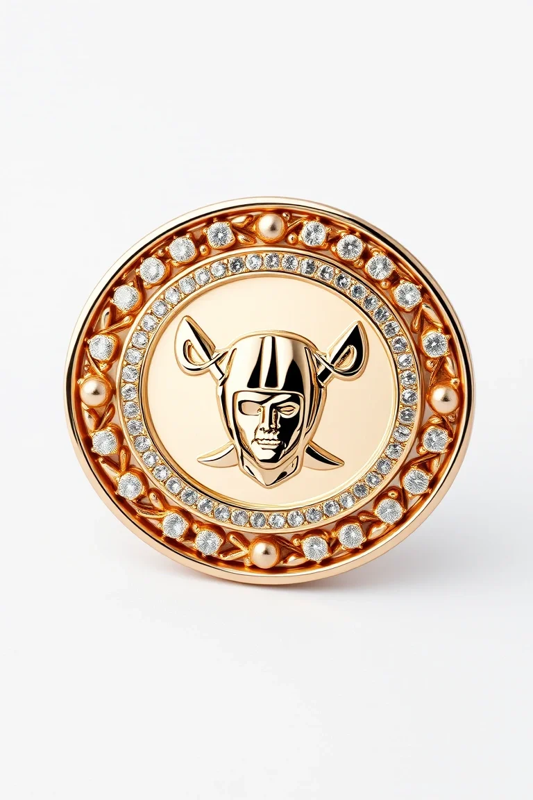 10K Polished Raiders Oval