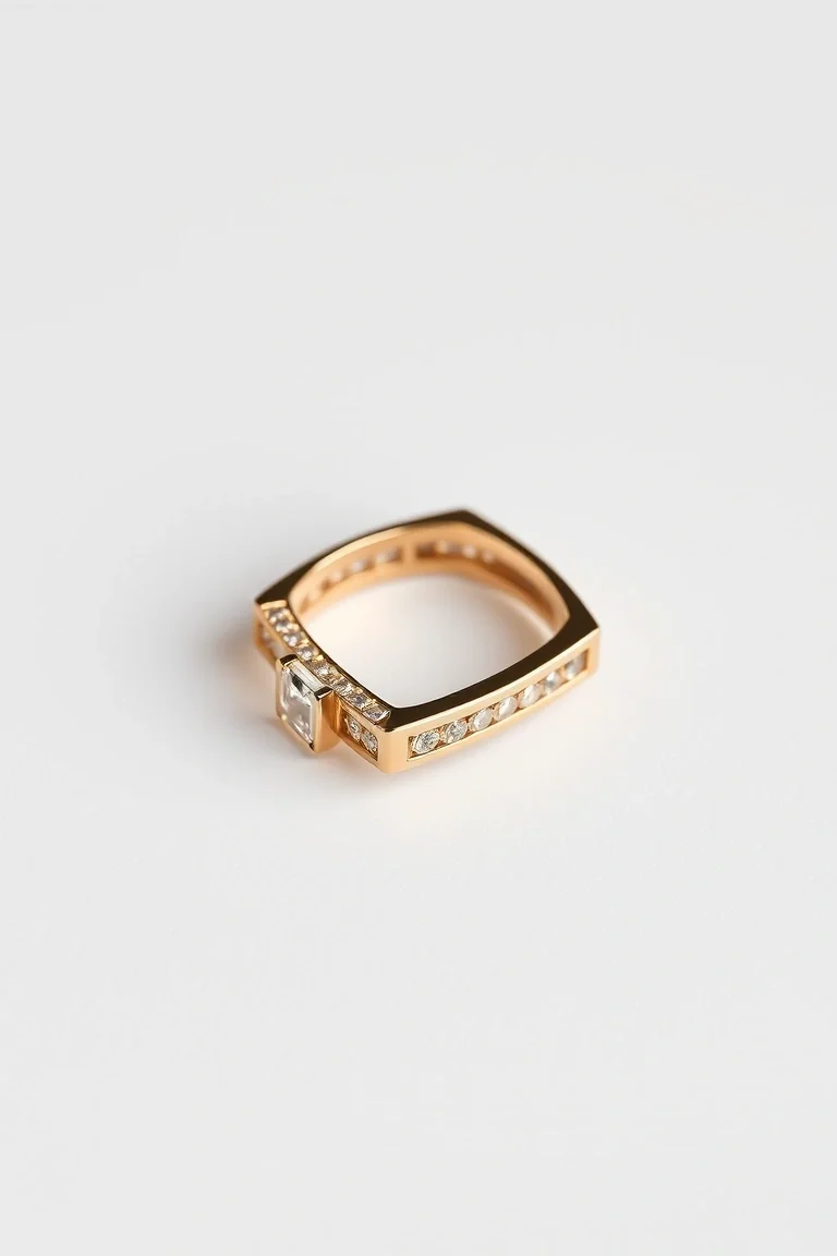 10K Rectangle Pakcers Ring