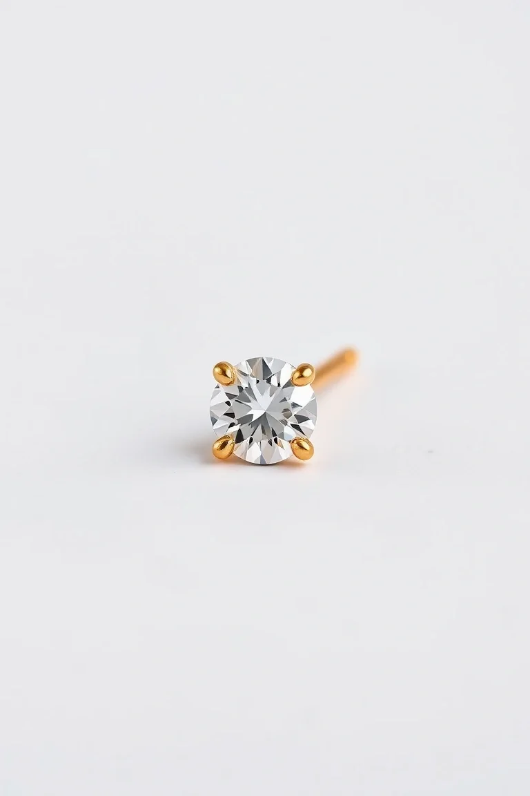 14K .05ct Single Stud Diamond Earring