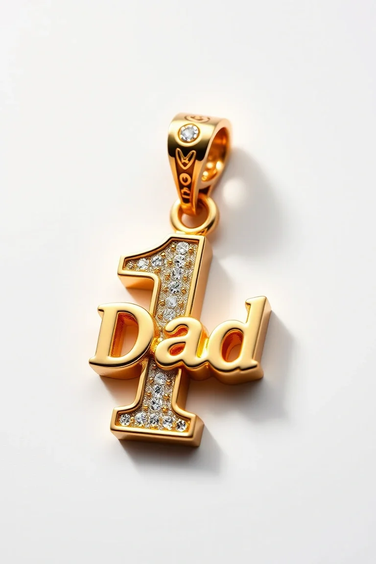 14K #1 Dad Charm