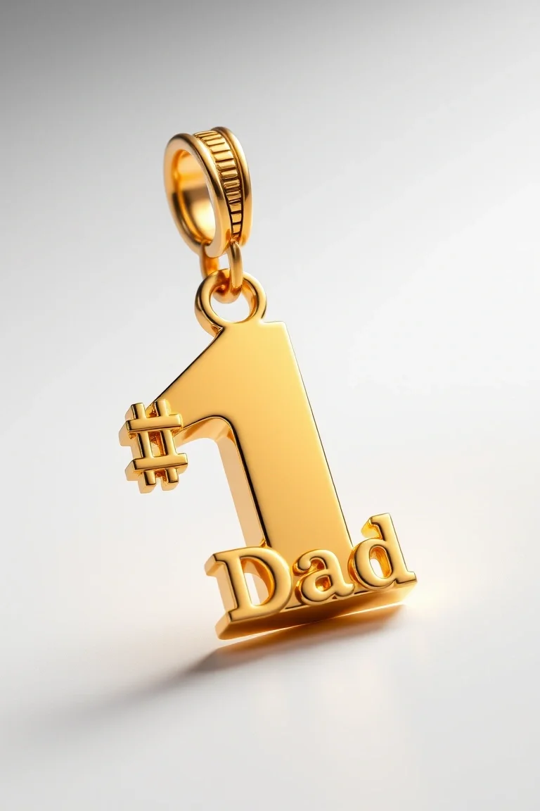 14K #1 Dad Charm