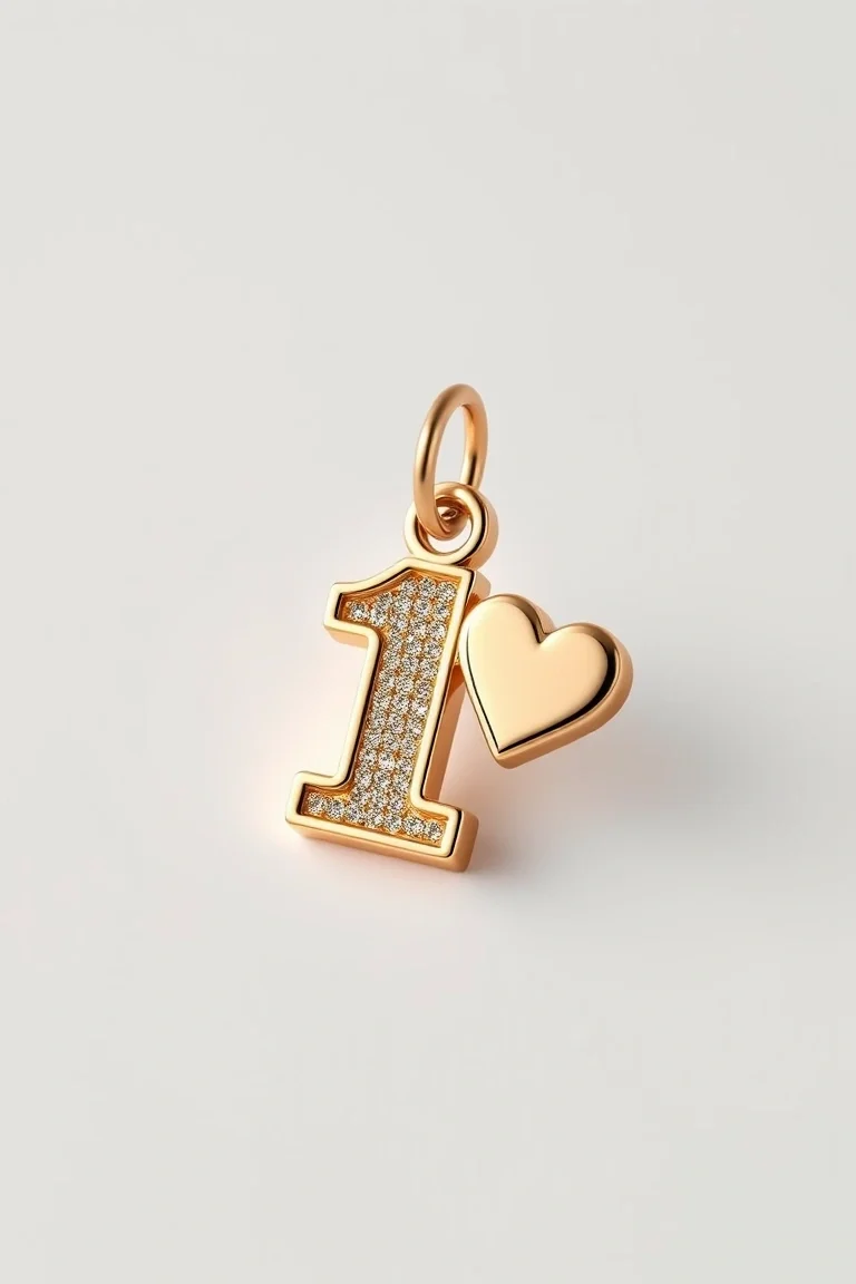 14K #1 Daughter Charm