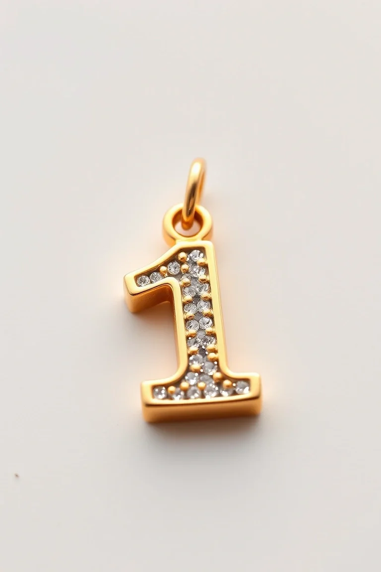 14K #1 Friend Charm