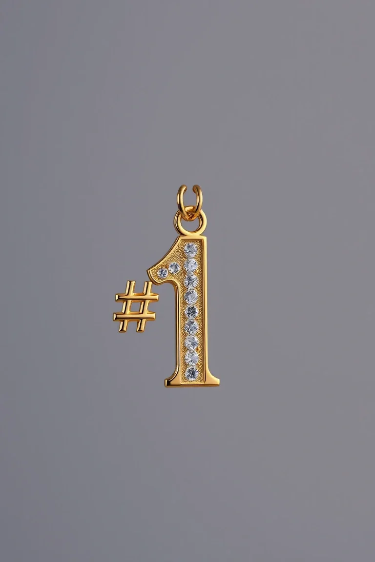 14K #1 Friend Charm