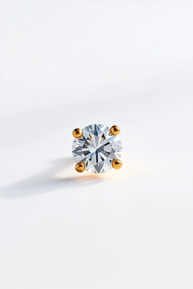 14K .10ct Single Stud Diamond Earring