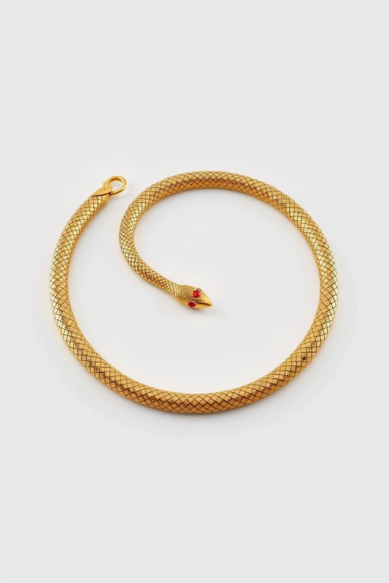 14K 120 Octagon Snake Chain 7 In.