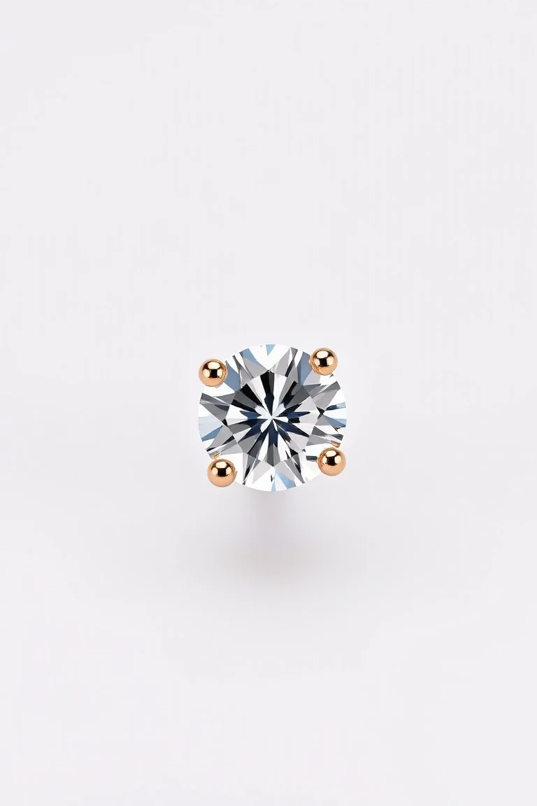 14K .125ct Single Stud Diamond Earring
