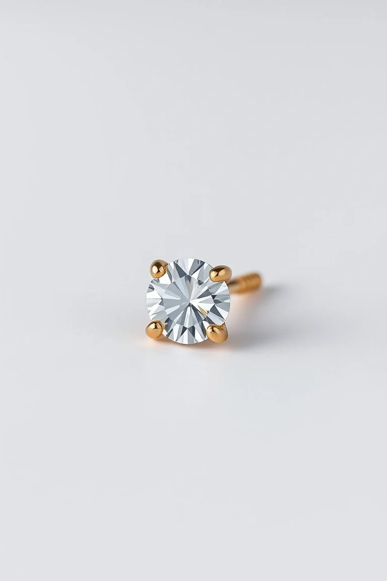 14K .125ct Single Stud Diamond Earring