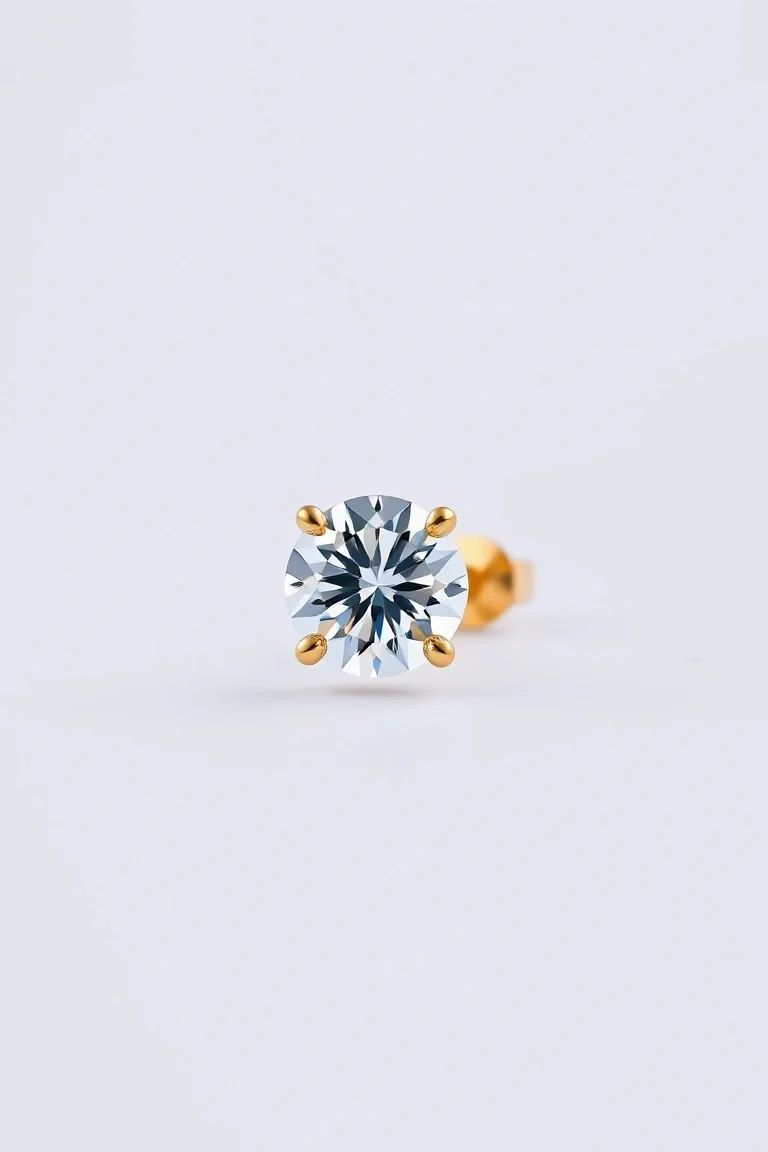 14K .165ct Single Stud Diamond Earring