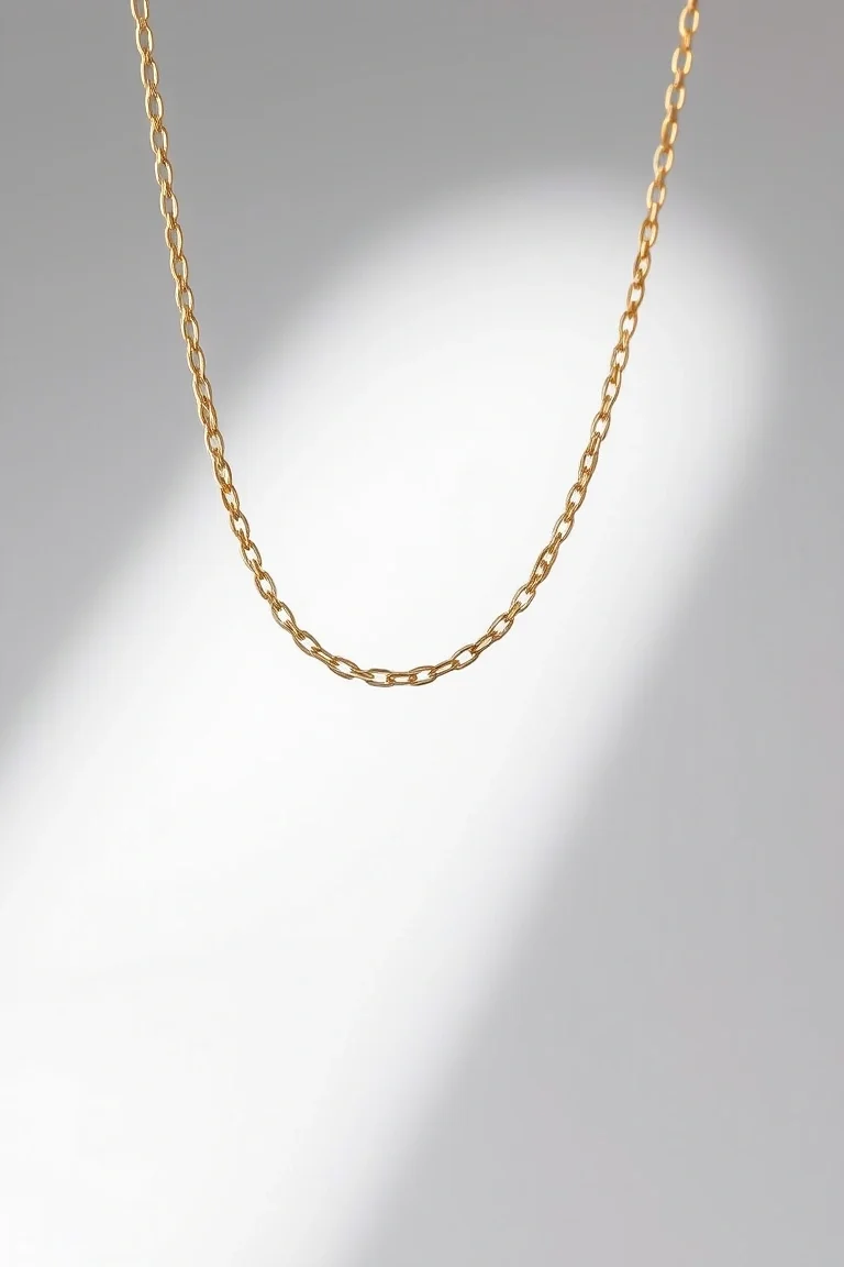14K 1.75mm Light Weight Handmade Flat Chain 18 In.