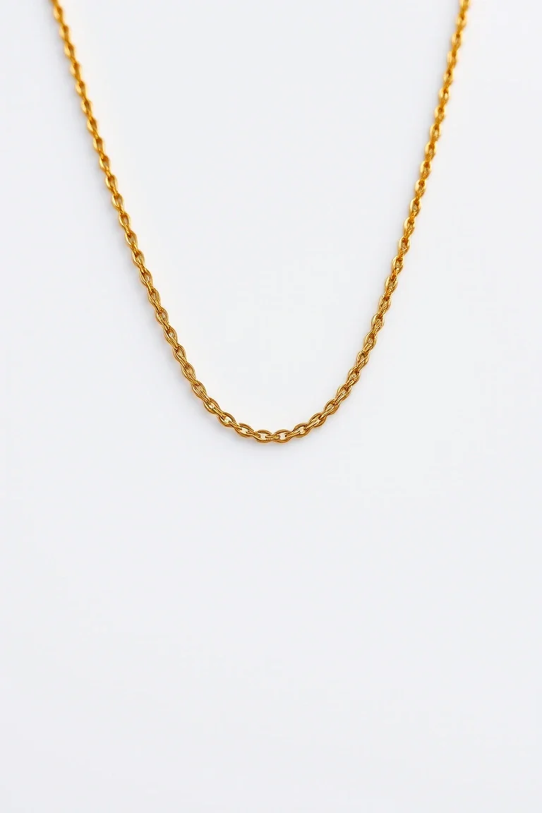 14K 1.75mm Light Weight Handmade Flat Chain 7 In.