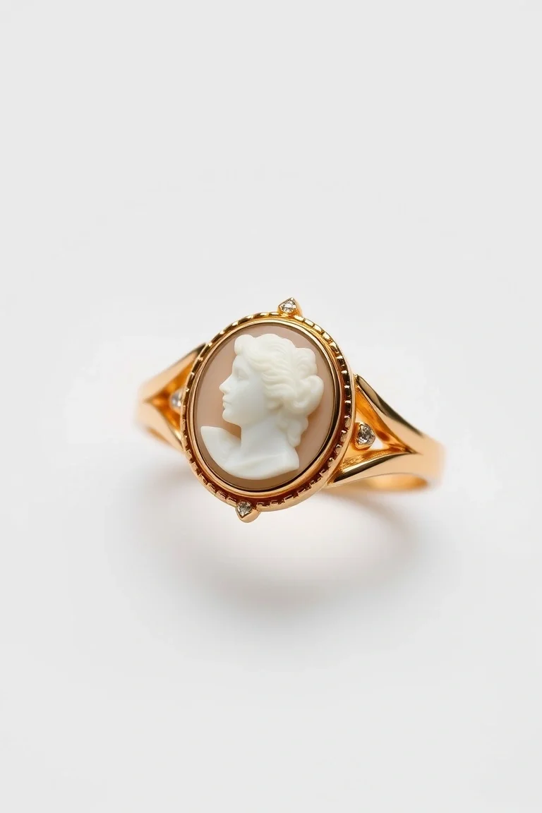 14K 1mm Cameo Rings