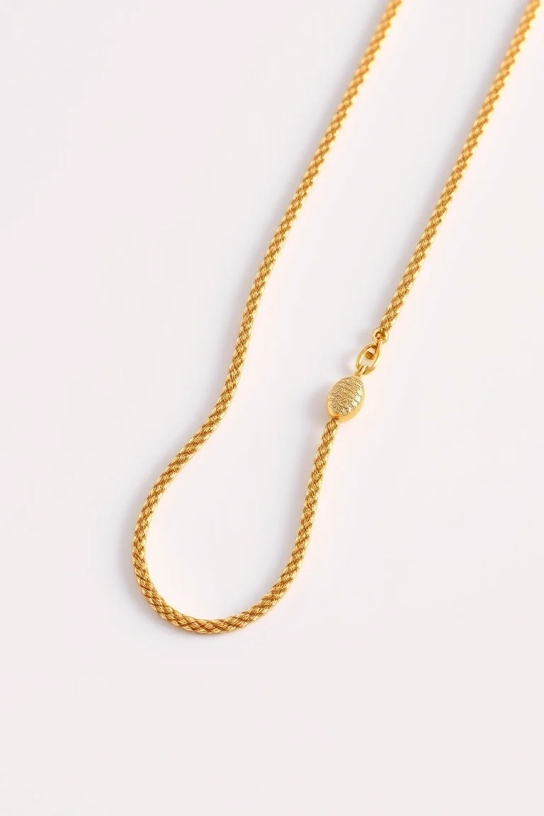 14K 200 Oval Snake Chain 7 In.
