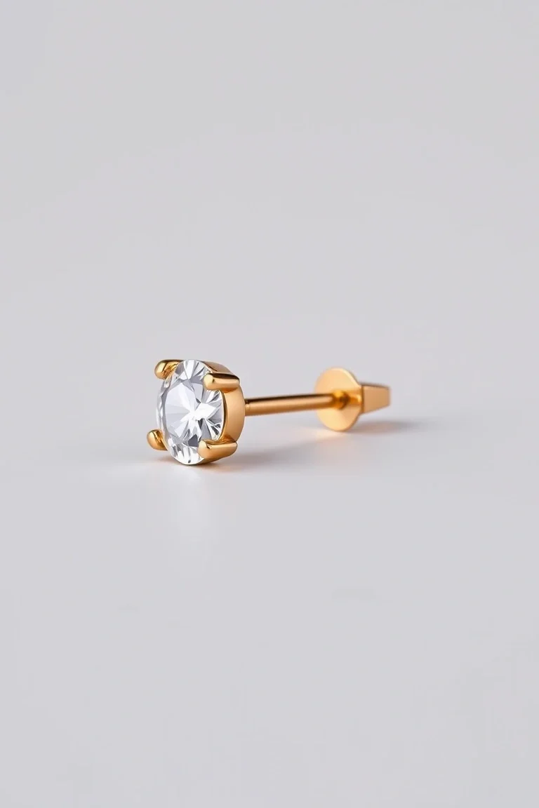 14K .20ct Single Stud Diamond Earring