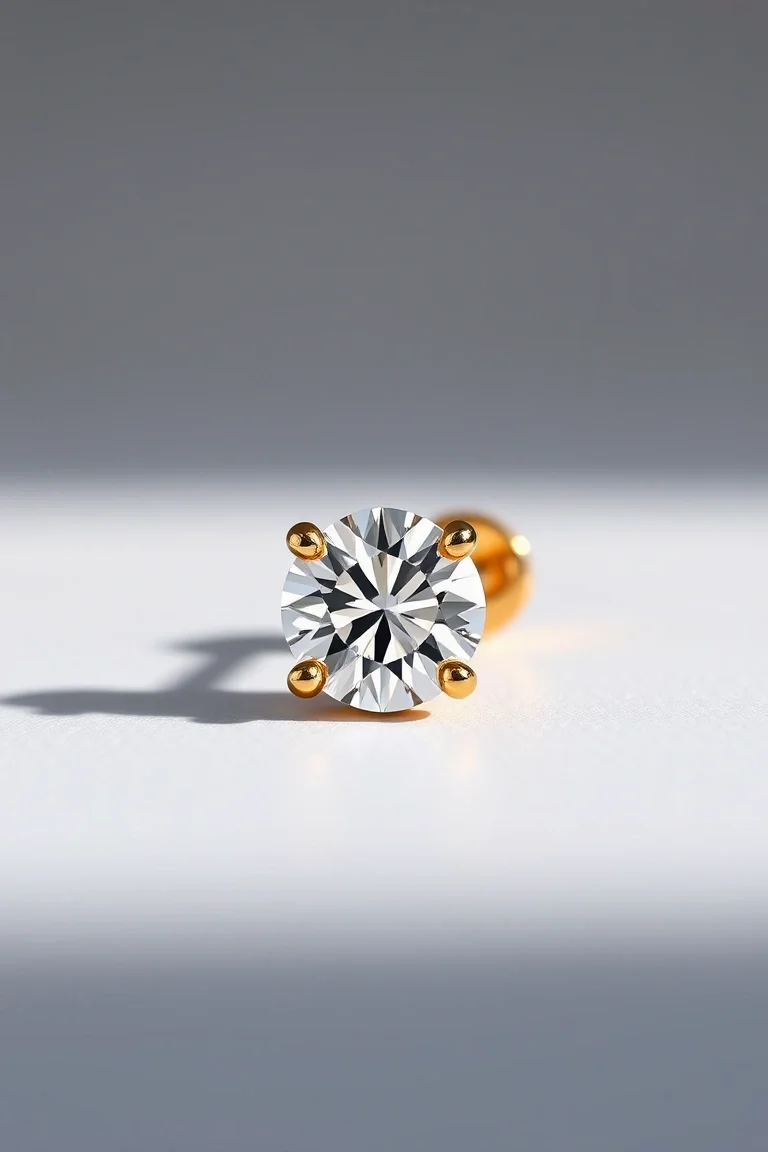 14K .20ct Single Stud Diamond Earring