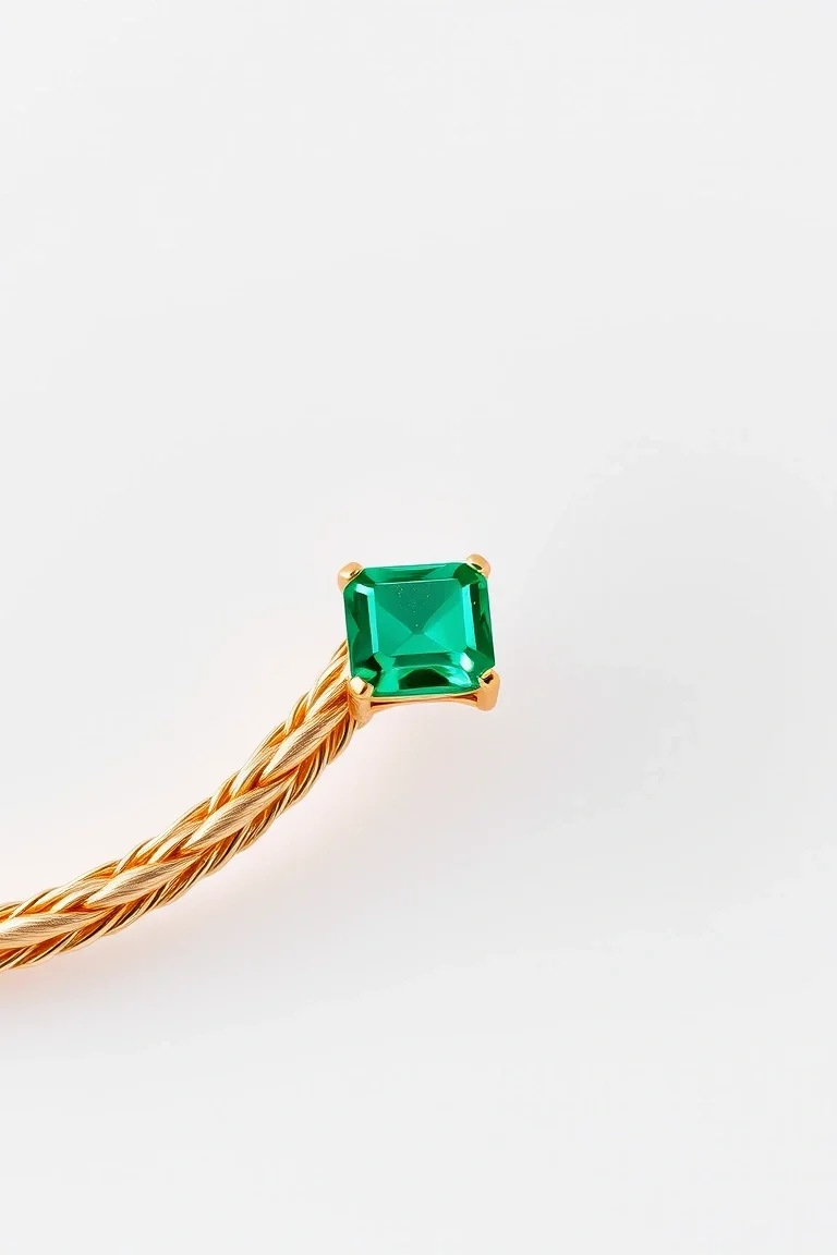 14K 2.25mm Emerald Cut Rope 7 In.