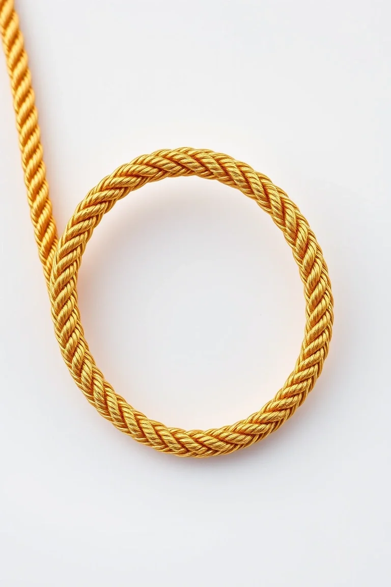 14K 2.25mm Solid Rope 8 In.