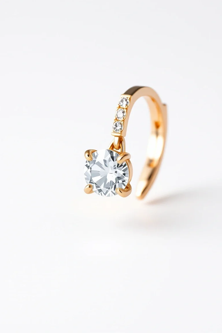 14K .25ct Diamond Lever Back Earring AA Quality