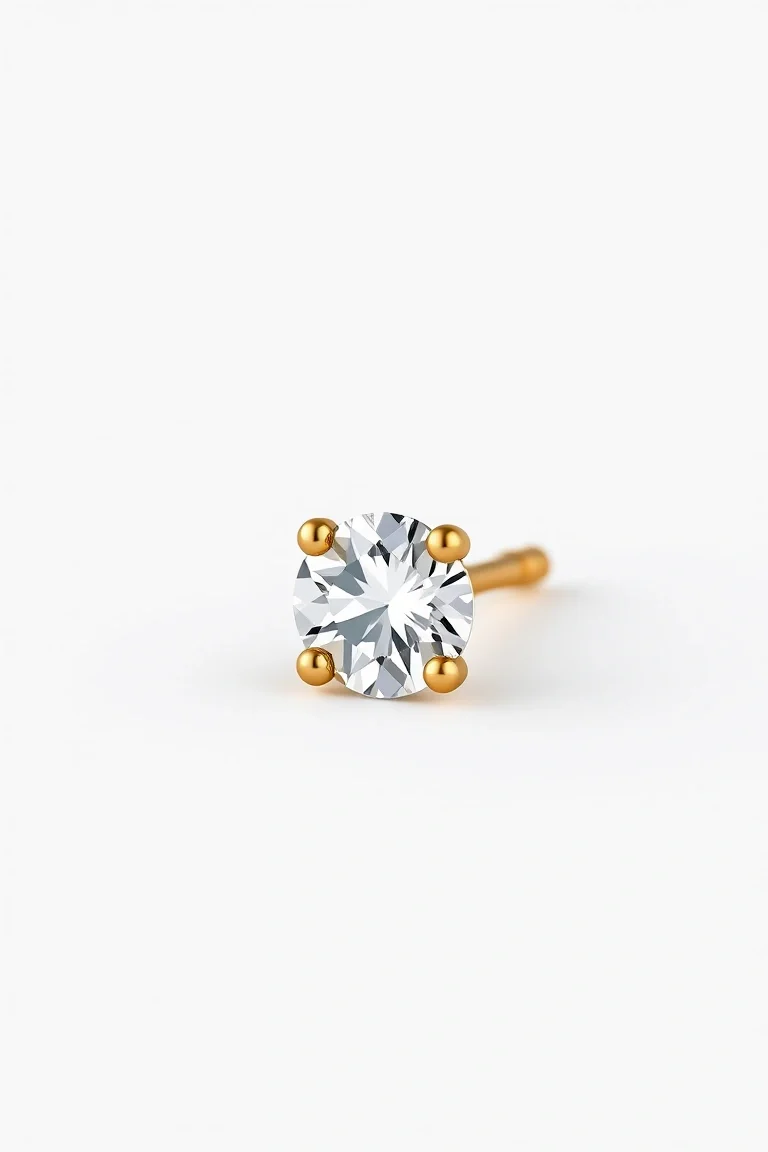 14K .25ct Single Stud Diamond Earring
