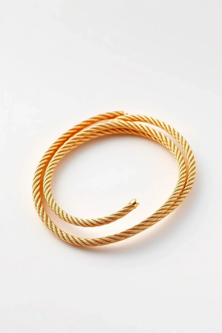 14K 2.5mm Double Strand Rope 8 In.