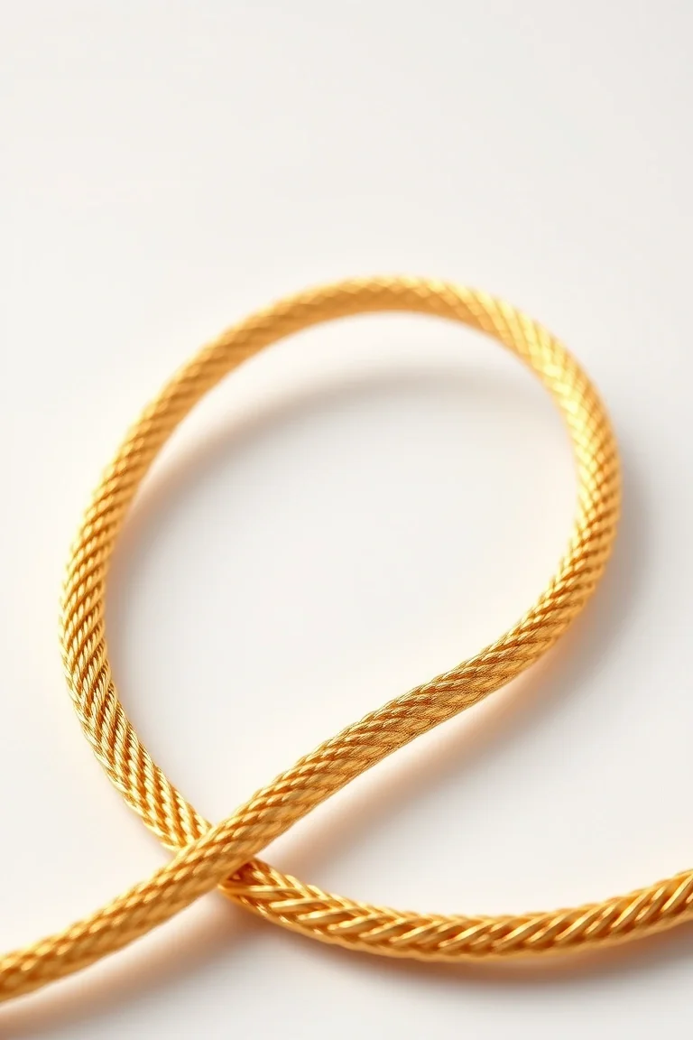 14K 2.5mm Solid Rope 8 In.