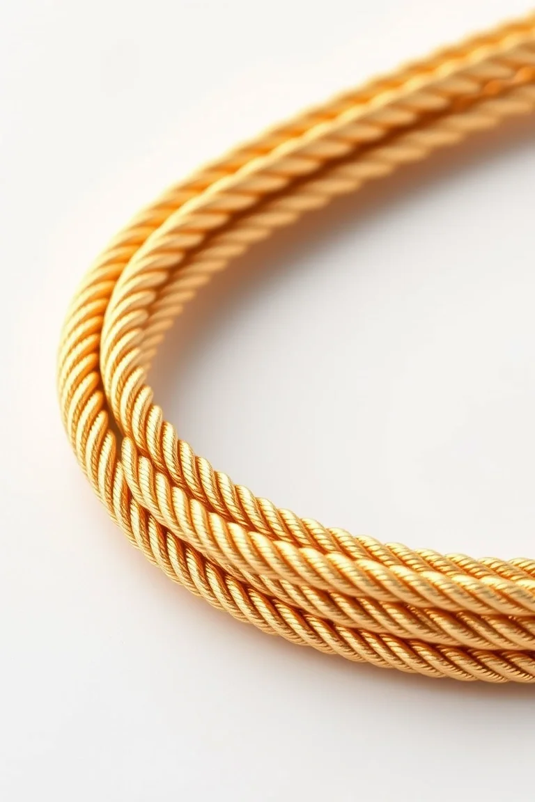 14K 2.5mm Triple Strand Rope 8 In.