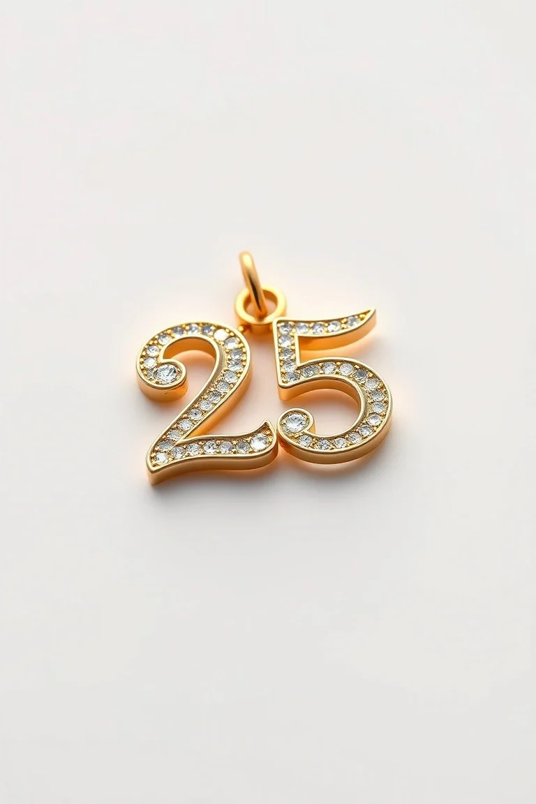 14K 25th Anniversary Charm