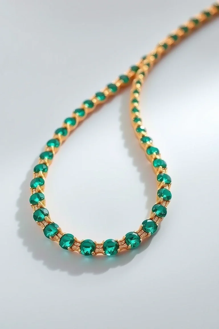 14K 2.75mm Emerald Cut Rope 8 In.