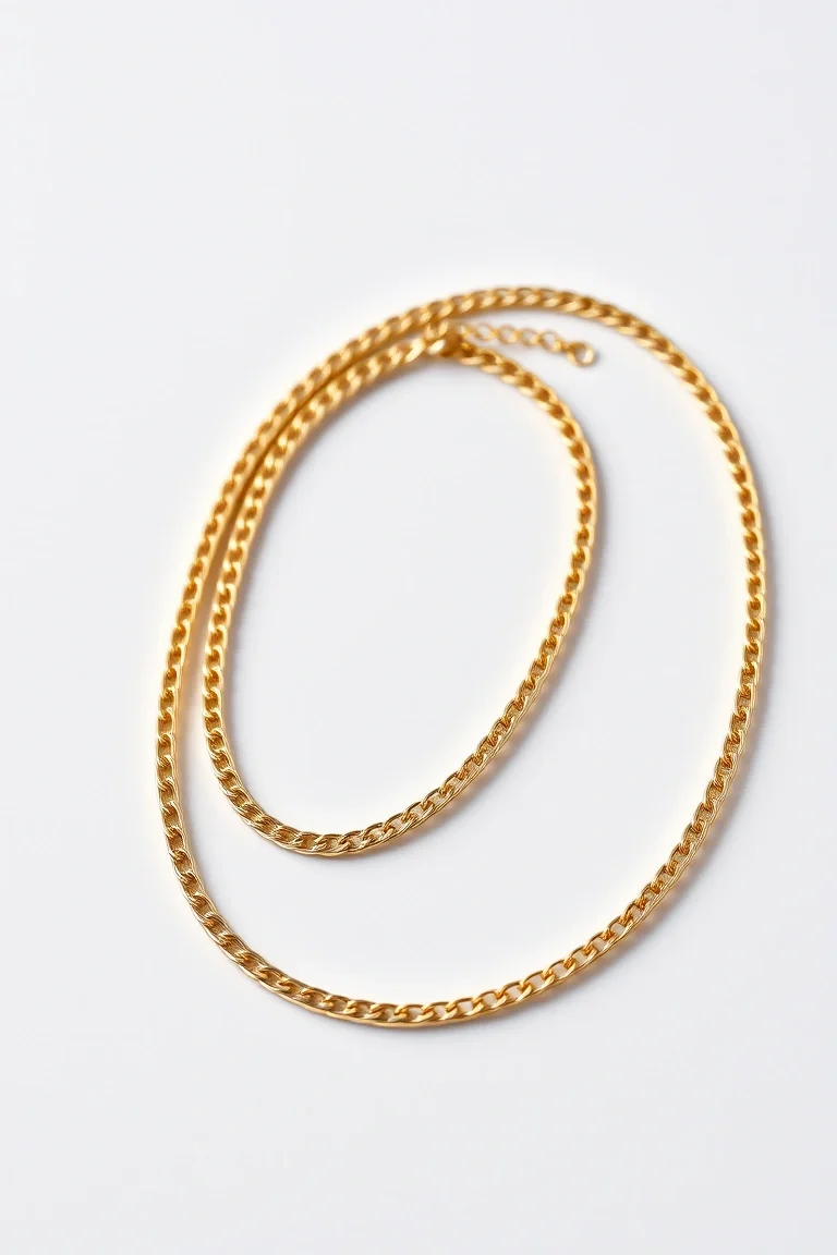 14K 2.75mm Hand Made Flat Chain 18 In.