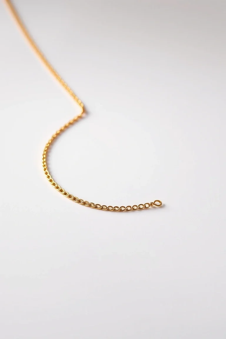 14K 2mm Hand Made Flat Chain 18 In.