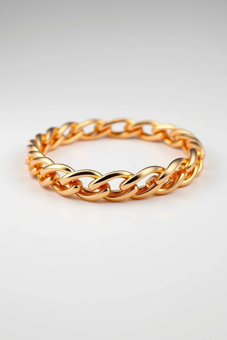 14K 3.35mm Concave Curb 8 In.