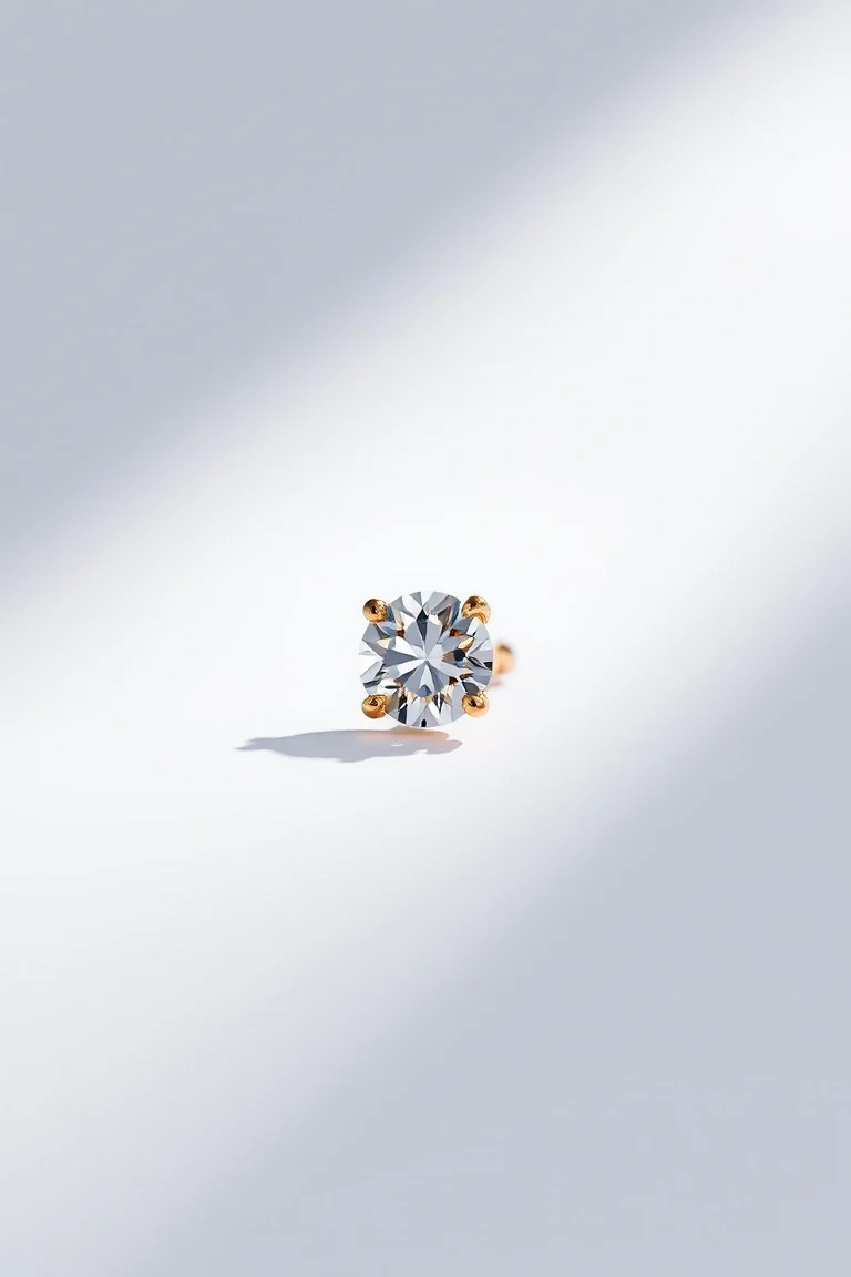 14K .33ct Single Stud Diamond Earring