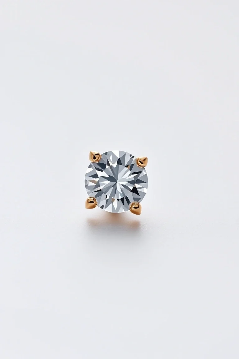 14K .33ct Single Stud Diamond Earring