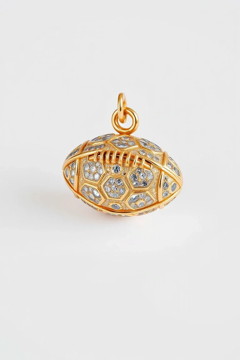 14K 3/4 In. Football Charm