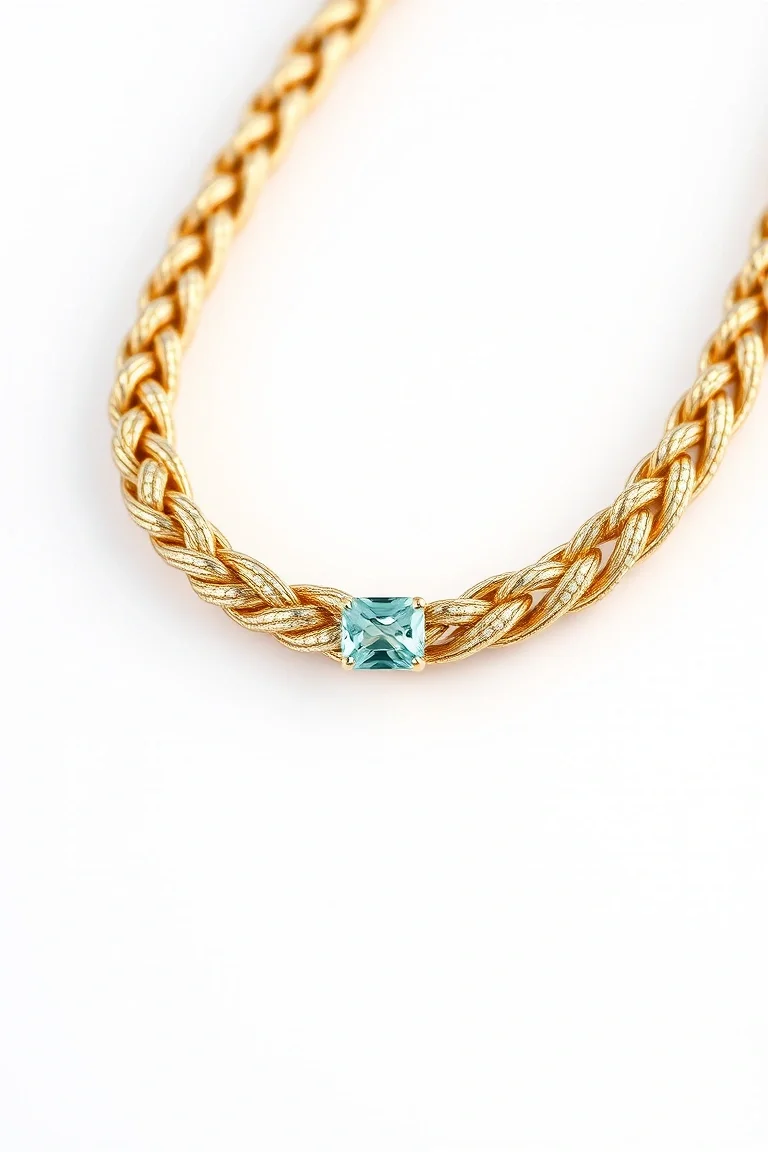 14K 3.75mm Emerald Cut Rope 7 In.