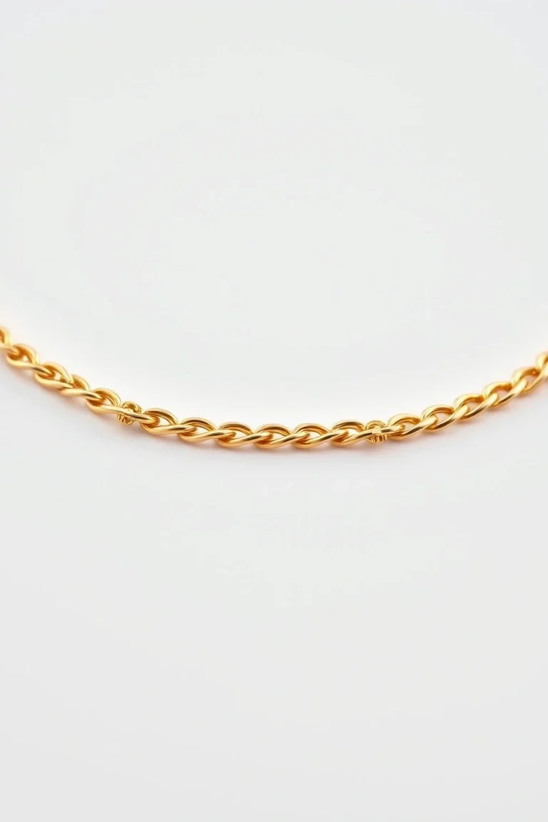 14K 3.75mm Light Weight Handmade Flat Chain 18 In.