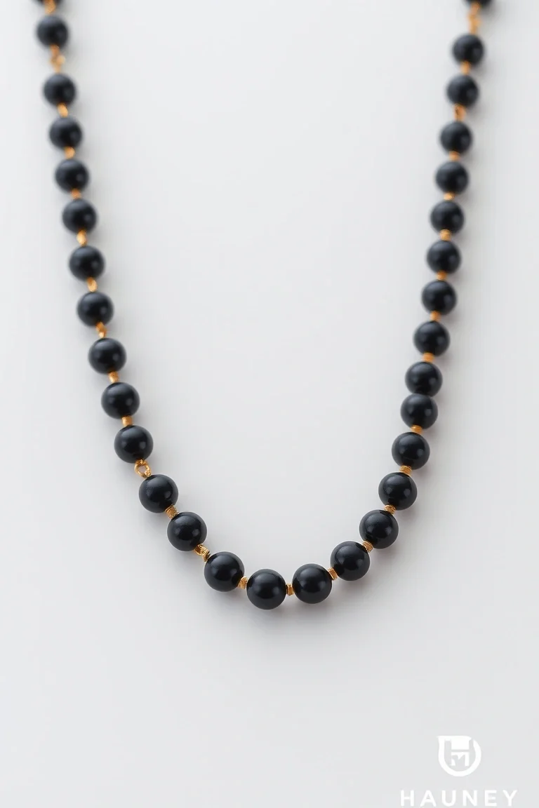 14K 3mm Black Necklace 16 In.