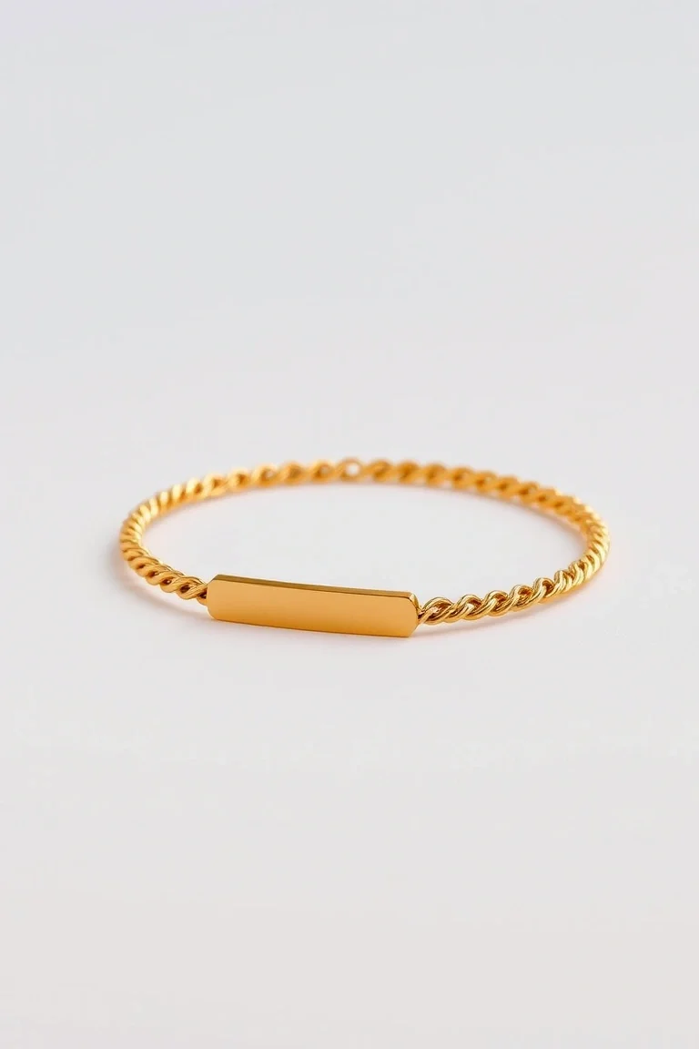 14K 3mm Figaro Id Bracelet 8 In.