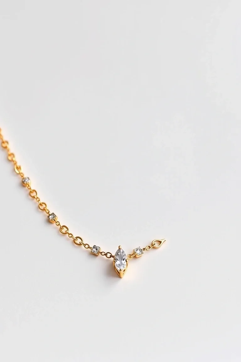 14K 3mm Marquise Chain 18 In.