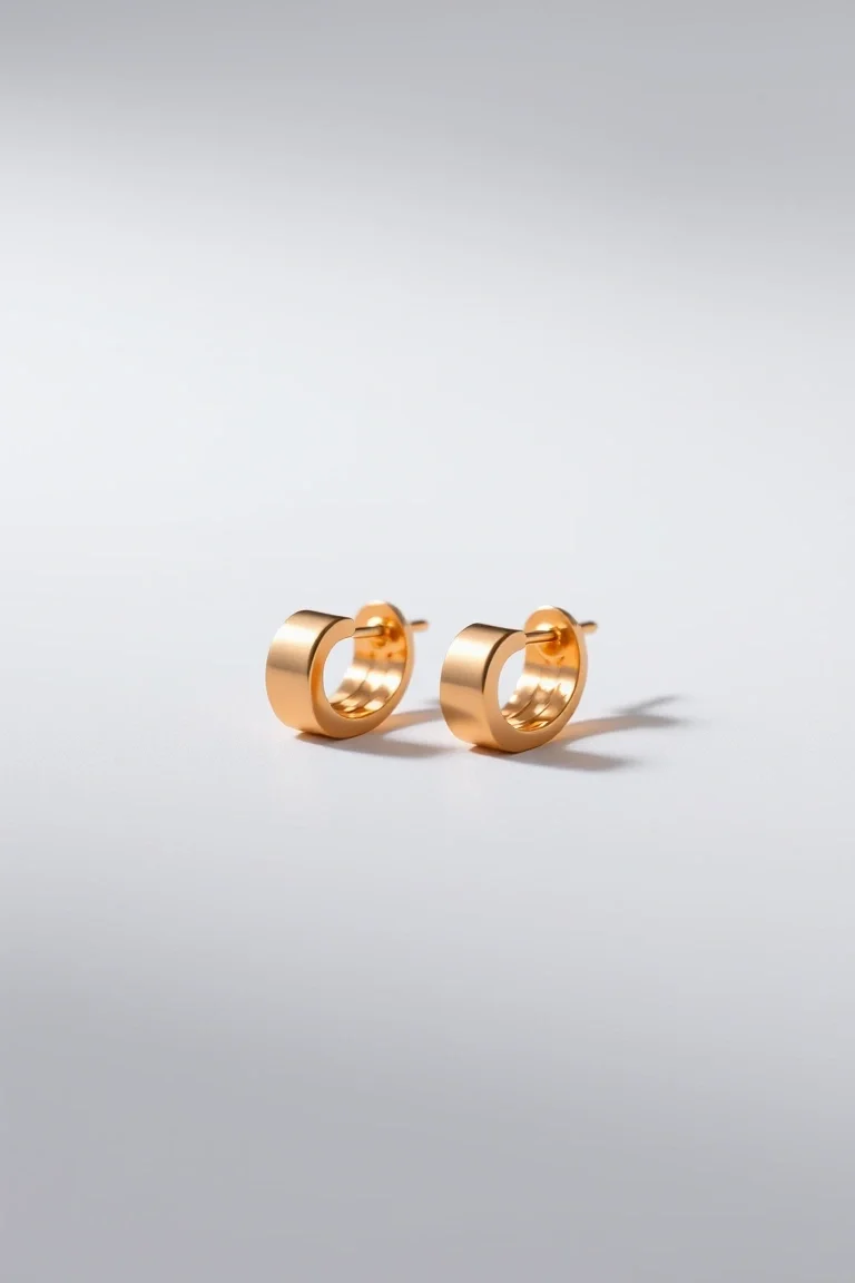 14K 3mm Tube Earrings