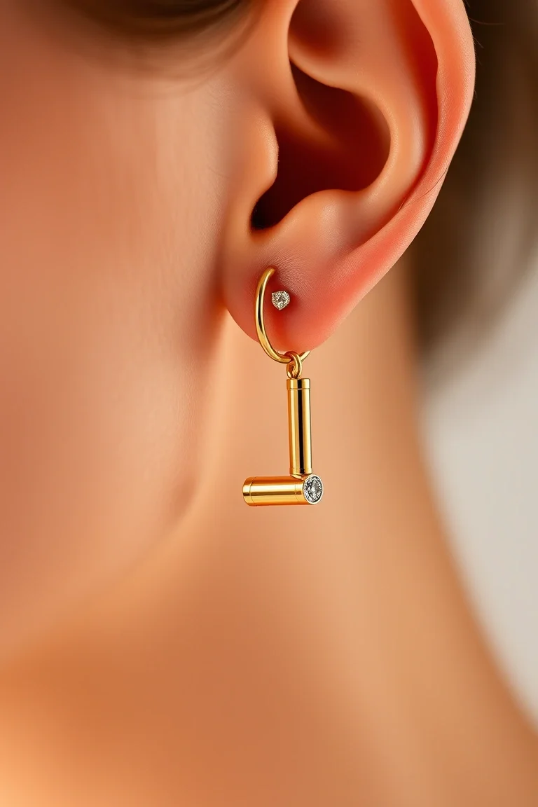 14K 3mm Tube Earrings