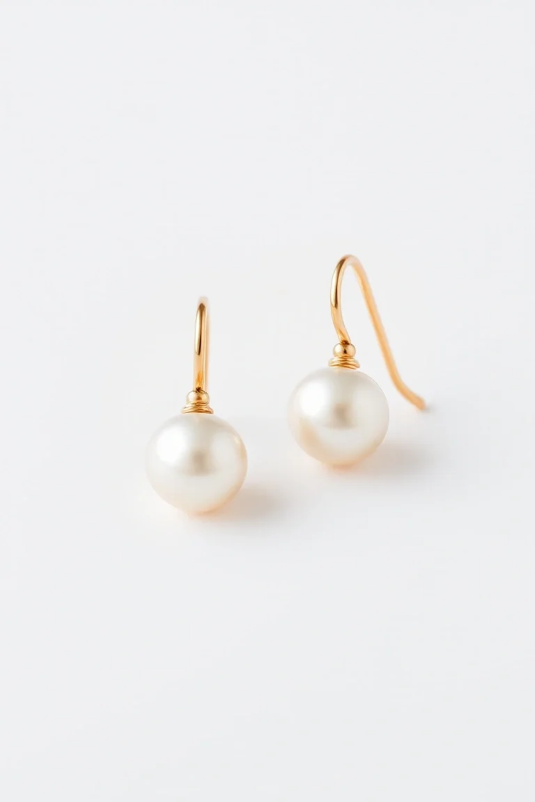 14K 4.00mm 3/4 Round Pearl Earrings