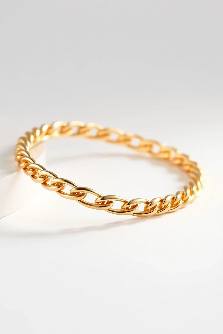 14K 4.2mm Concave Curb 8 In.