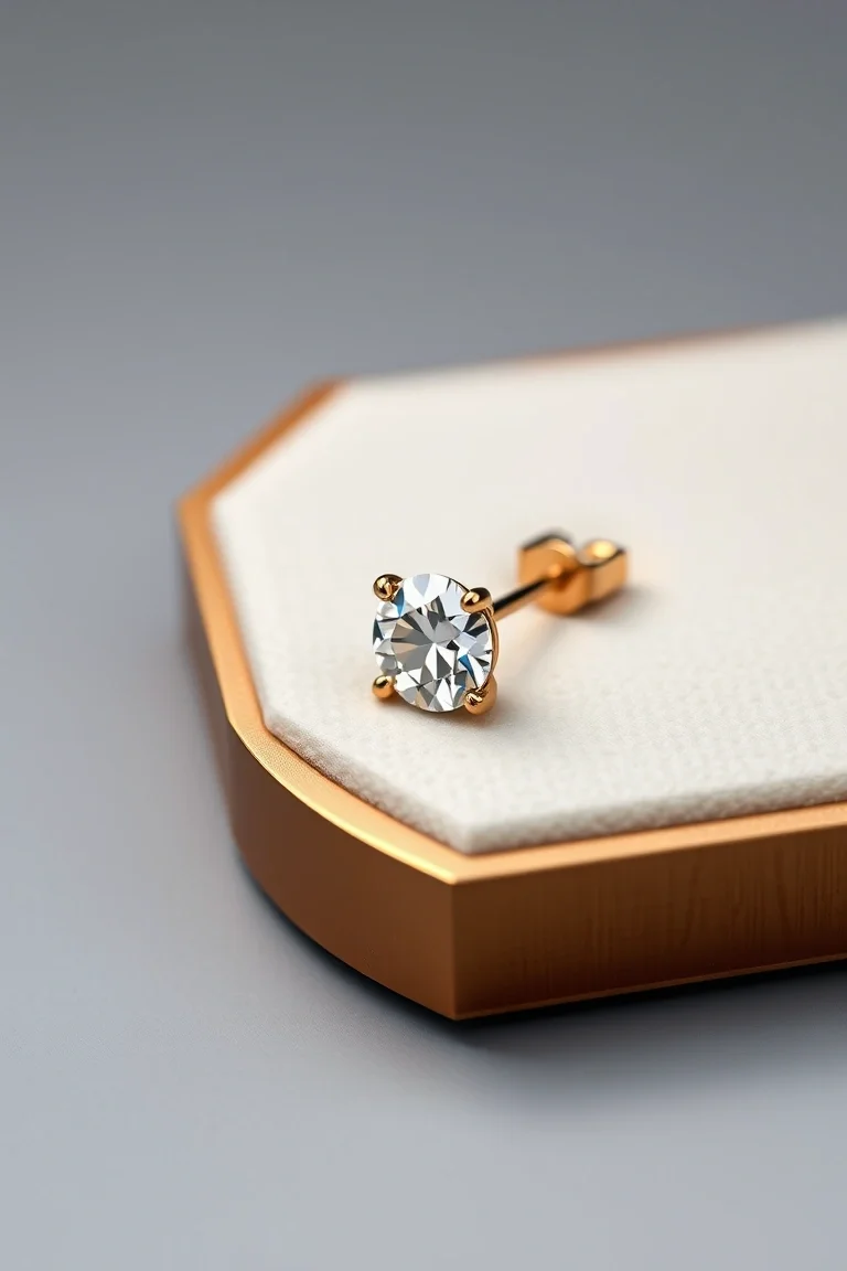 14K .50ct Single Stud Diamond Earring