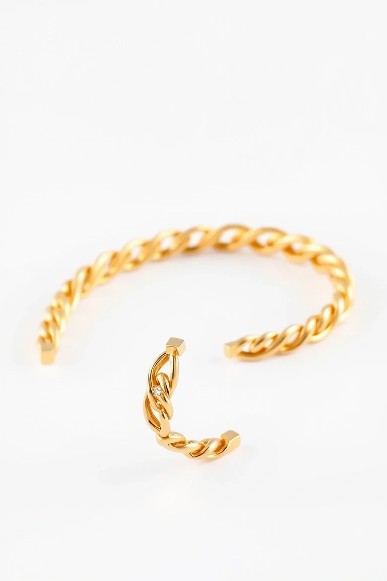 14K 5.1mm Concave Curb 8 In.